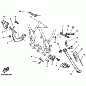 Схема узла: Stand./footrest Yamaha TT600
