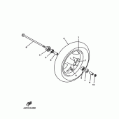 Схема узла: Переднее колесо1 (4HC1,2,3,4,5/5CG1,3) Yamaha YP250 Majesty