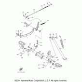 Схема вузла: Підніжки та Підставка Yamaha TTR230 TT-R230