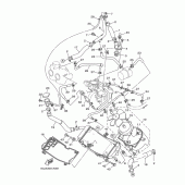 Схема вузла: Радіатор та Патрубок системи охолодження Yamaha XP500 T-MAX