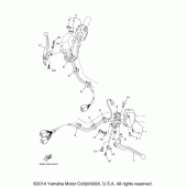 Схема узла: Пульт управления рулевой и Рычаг Yamaha XV1700 Road Star Midnight Warrior