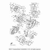 Схема узла: Крышки картера (1) Yamaha XVS1300 Stryker