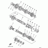 Схема узла: Трансмиссия Yamaha YZ250 YZ250