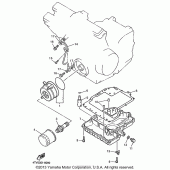 Схема вузла: Олійний охолоджувач Yamaha YZF600R Thundercat