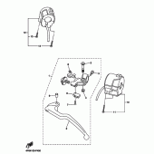 Схема узла: Пульт управления рулевой и Рычаг Yamaha YZF-R6/ YZF600 R6S