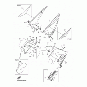 Схема вузла: Бічна кришка Yamaha WR250 WR250R