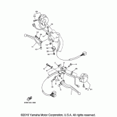 Схема вузла: Пульт управління рульовий та Важіль Yamaha XVS650 V-Star Custom