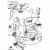 Схема узла: Топливный бак Yamaha XV125 Virago