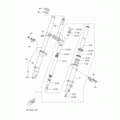 Схема вузла: Вилка передньої осі Yamaha YZF-R125