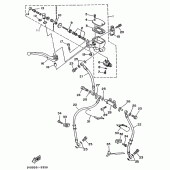 Схема узла: Передний тормозной цилиндр Yamaha TDM850