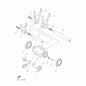 Схема вузла: Вал перемикання Yamaha YZ450F YZ450F