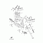 Схема вузла: Підніжки та Підставка Yamaha XT250 Serow