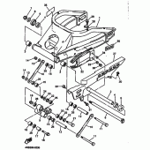 Схема узла: Задний рычаг и Подвеска Yamaha YZF750 YZF750
