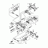 Схема узла: Задний фонарь (Стоп-сигнал) Yamaha XV1700 Road Star Warrior