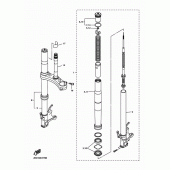 Схема вузла: Вилка передньої осі Yamaha YZF-R1 R1M