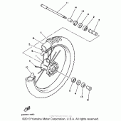 Схема узла: Переднее колесо Yamaha WR250 WR250Z