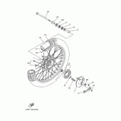 Схема вузла: Переднє колесо Yamaha TTR90 TT-R90