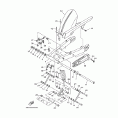 Схема вузла: Задній важіль та Підвіска Yamaha TDM900