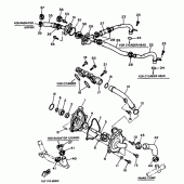Схема узла: Pompe a eau. tayauterie Yamaha FZX750