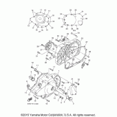Схема узла: Крышки картера (1) Yamaha XVS1100 V-Star Classic