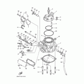 Схема узла: Головка цилиндра Yamaha YZ250 YZ250