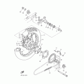 Схема вузла: Заднє колесо Yamaha XT600 XT600