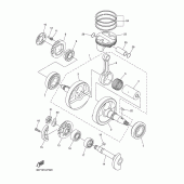 Схема вузла: Колінчастий вал та Поршень Yamaha WR250 WR250X