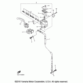 Схема вузла: Передній гальмівний циліндр Yamaha YZ450F YZ450FX