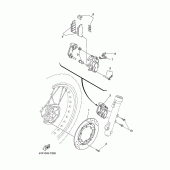 Схема вузла: Переднє гальмо Yamaha XT660 XT660R