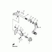 Схема вузла: Вал перемикання Yamaha WR250 WR250F