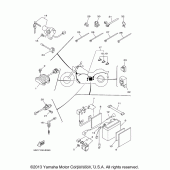 Схема вузла: Електроустаткування (1) Yamaha XVS650 V-Star Classic