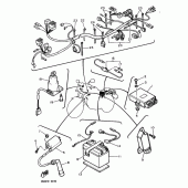 Схема узла: Электрооборудование 1 Yamaha SRX600