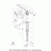 Схема узла: Задняя подвеска Yamaha TT-R250 TT-R250