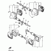 Схема вузла: Поворотники Yamaha XT500