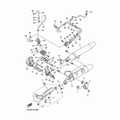Схема вузла: Вихлопна система Yamaha XVS400 Drag Star Classic