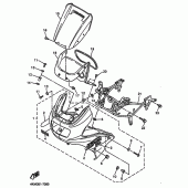 Схема вузла: Облицювальні елементи 1 Yamaha XJ900 Diversion