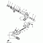 Схема вузла: Вал перемикання Yamaha XV750 Virago