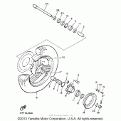 Схема вузла: Заднє колесо Yamaha XVZ1300 Venture Royale
