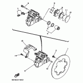 Схема вузла: Задній гальмівний супорт Yamaha TT250R TT-R