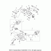 Схема узла: Задний фонарь (Стоп-сигнал) Yamaha XV1900 Roadliner S