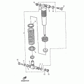 Схема узла: Задняя подвеска Yamaha TT600