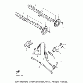 Схема вузла: Розподільний вал та Ланцюг ГРМ Yamaha YZF600R Thundercat