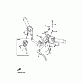 Схема узла: Пульт управления рулевой и Рычаг Yamaha FZS600 FAZER