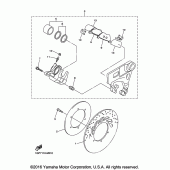 Схема вузла: Задня гальмівна підтримка Yamaha XVS1300 Stryker Bullet Cowl Cruiser