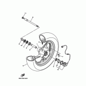 Схема вузла: Переднє колесо Yamaha YP400 Majesty