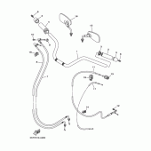 Схема вузла: Кермо та Тросики Yamaha XVS250 Drag Star