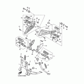 Схема узла: Подножки и Подставка Yamaha XJR1300