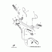 Схема узла: Руль и Тросики Yamaha TW225