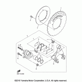 Схема вузла: Заднє гальмо Yamaha VMX17 V-MAX