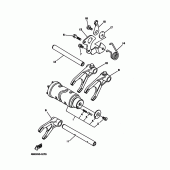 Схема узла: Копирный вал и Вилки Yamaha TRX850